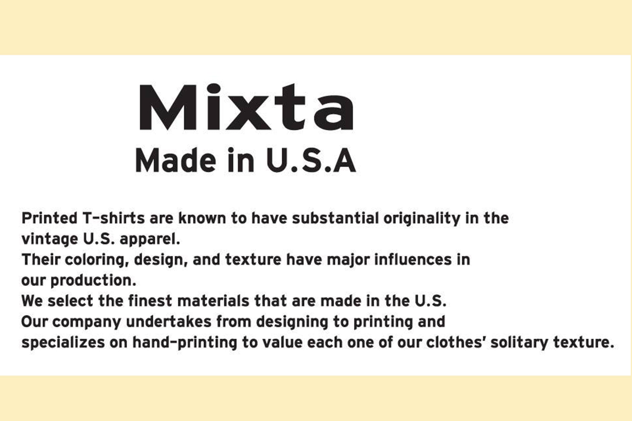 MIXTA — MAIDEN COMPANY